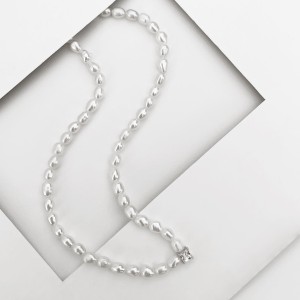 Colier perle naturale si argint cu piatra 40 cm DiAmanti 224-87-G (Argint 925‰ 0,95 g.)
